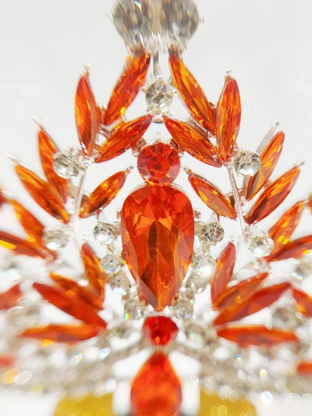 Amber crystal tiara, beauty pageant crown, wedding bridal headpiece, Prom crown